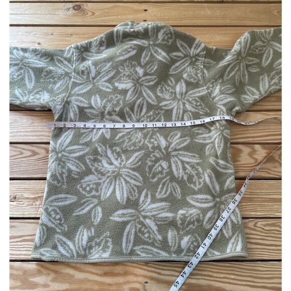 Patagonia Synchilla Printed 1/4 Snap Fleece Jacket Size Small Women’s Green - Picture 7 of 8